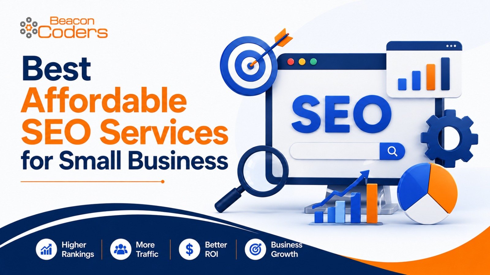 Best affordable SEO services for small businesses with SEO rankings, traffic, ROI and business growth by Beacon Coders